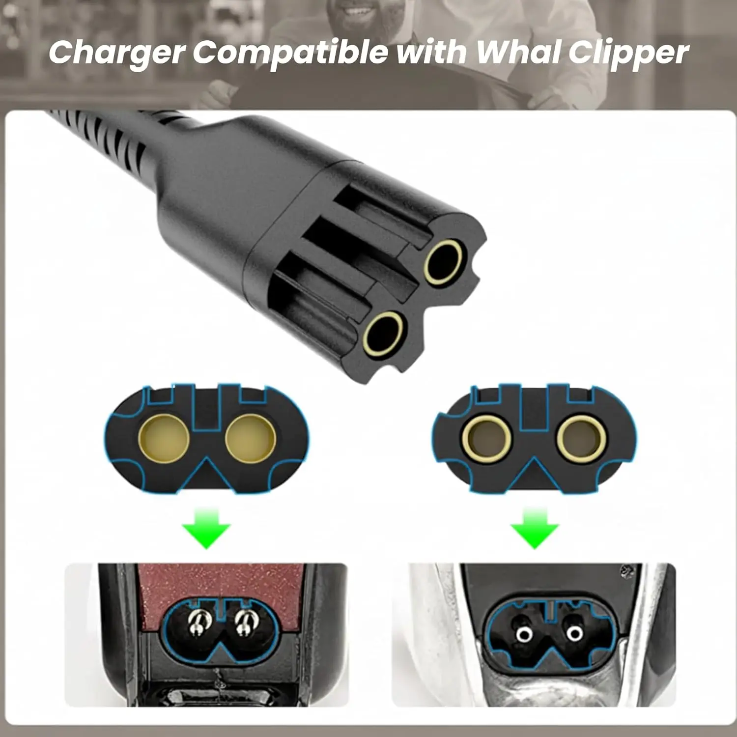 Replacement Charger Compatible with Wahl 5-Star Magic Clip Cordless Hair Clipper 8148/Super Taper 8504/8591/1919...