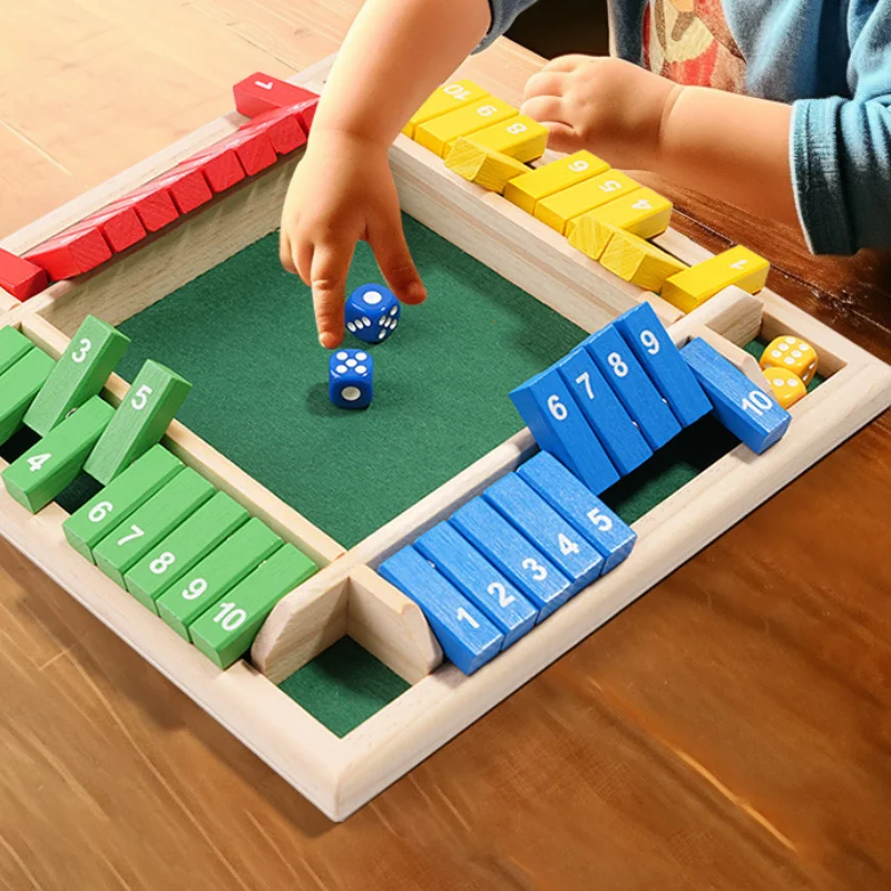 Juego de mesa de lujo de cuatro caras con 10 números, caja cerrada, dados, fiesta, Club, juegos para beber para adultos, familias para niños y adultos
