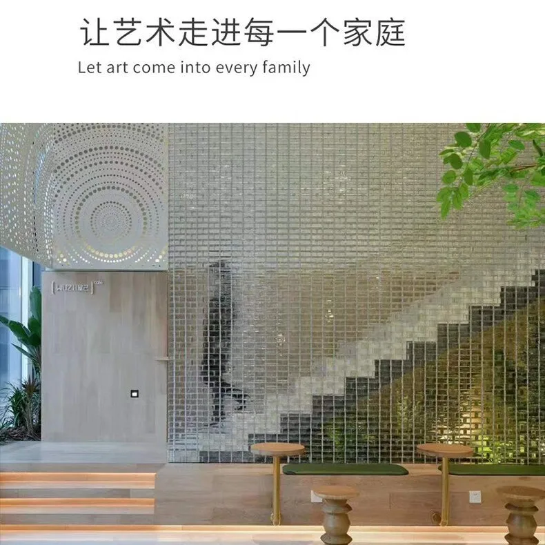 Ultra-white Glass Brick Crystal Brick Partition Wall Solid Transparent Bathroom Screen Color Square Hot Melt Brick Light Transmi