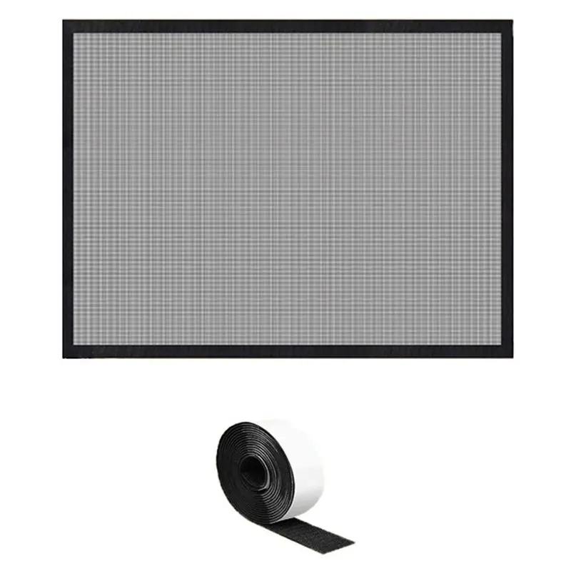 

ABMO 1 Piece Fireplace Screen,Fireplace Screen Safe Mesh Gate Black PVC For Prevent Baby And Pet 73X115cm