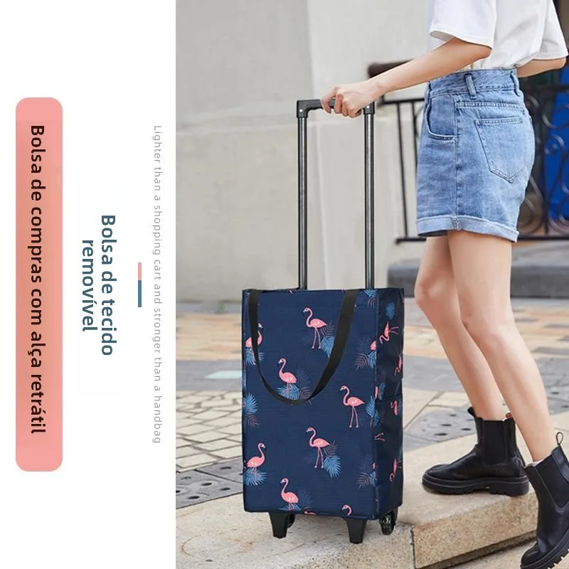 portable-collapsible-freshness-preserving-shopping-cart-lightweight-pull-rod-luggage-trailer-oxford-cloth-vegetable-shopping