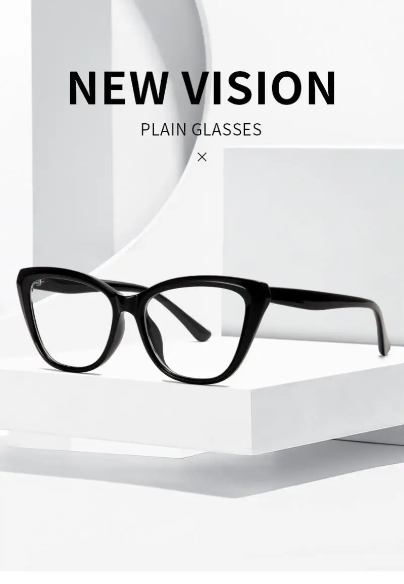 BEMORE Cat Eye Prescription Glasses For Women Photochromic Anti Blue Light Acetate Optical Myopia Medical Eyeglasses