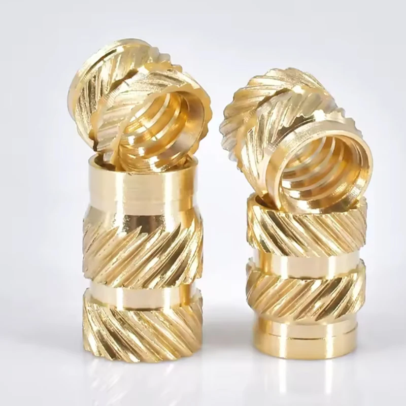 10-100Pcs M2 M2.5 M3 M4 M6 5#40 Brass Insert Nut Hot Melt Knurled Thread Heat Injection Molding Embedment Copper Nut