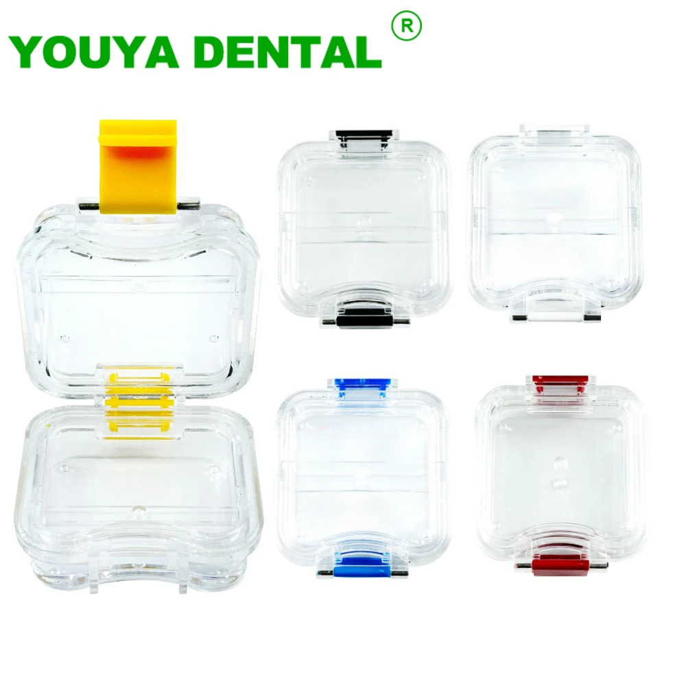 

Denture Storage Box with Film Dental Crown and Bridges Tooth Box Plastic Transparent Dentistry Membrane Box Dentist Lab Tools