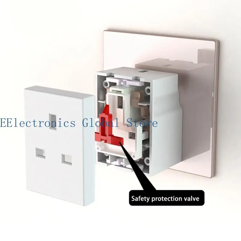 

462B тройной адаптер с противопламенным покрытием, 3-контактные британские 3-контактные розетки, удлинитель с несколькими 250 В,