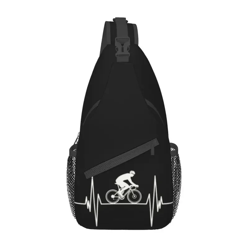 

Road Cyclist Heartbeat Biking Sling Crossbody Backpack Men MTB Mountain Bike Shoulder Chest Bag for Cycling Camping Daypack