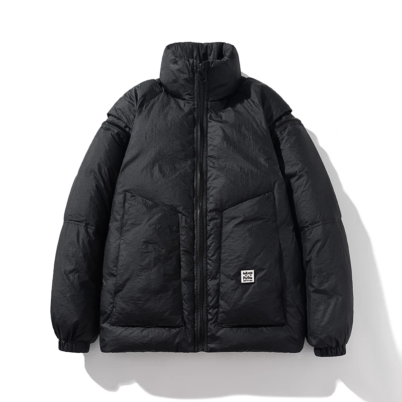 

Ретро-жилет в американском рабочем стиле, съемные рукава, зимняя куртка для мужчин, верхняя одежда, молодежная модная теплая куртка из полиэфирного волокна