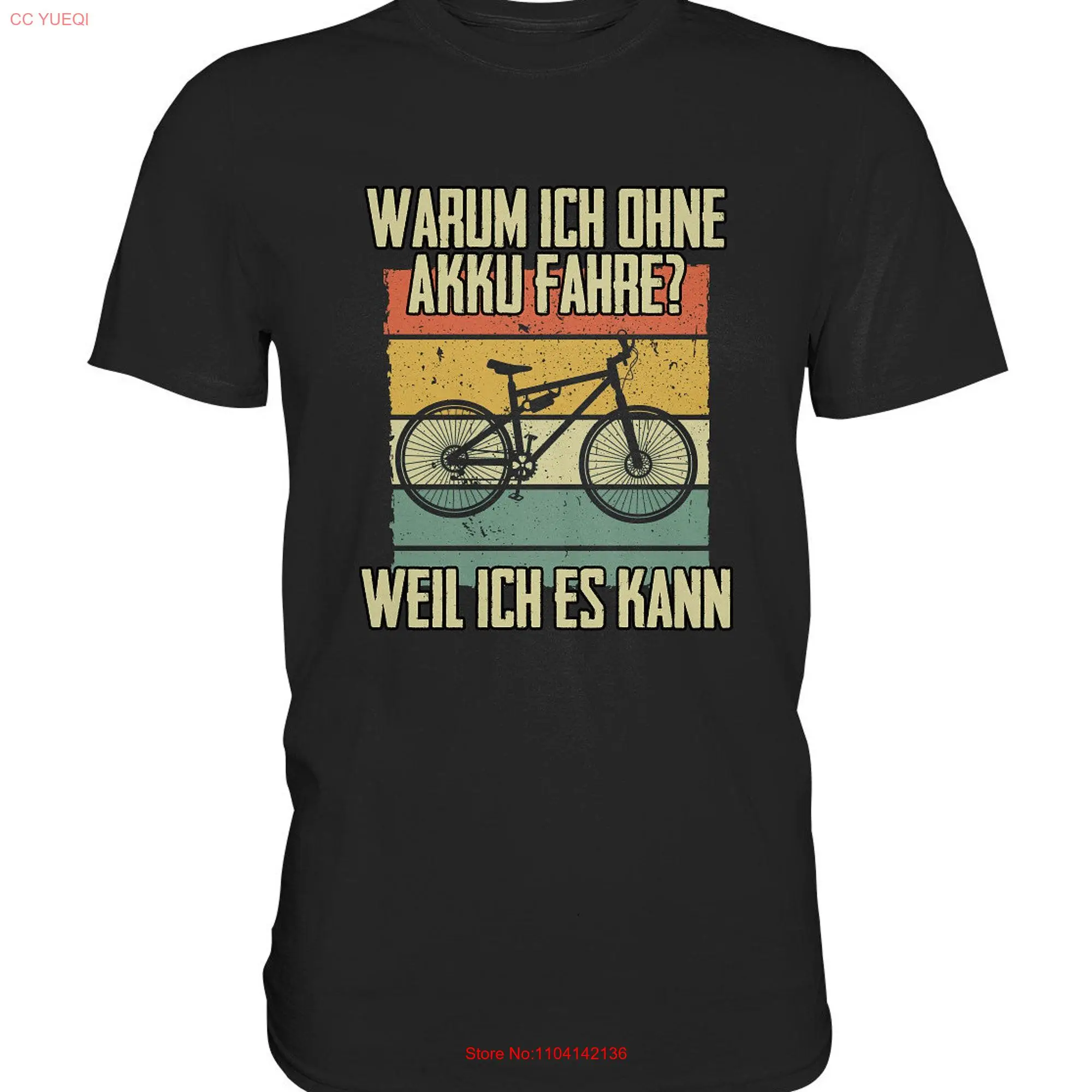 Why I ride without battery because can Bike Retro Electric E T ShirT long or short sleeves