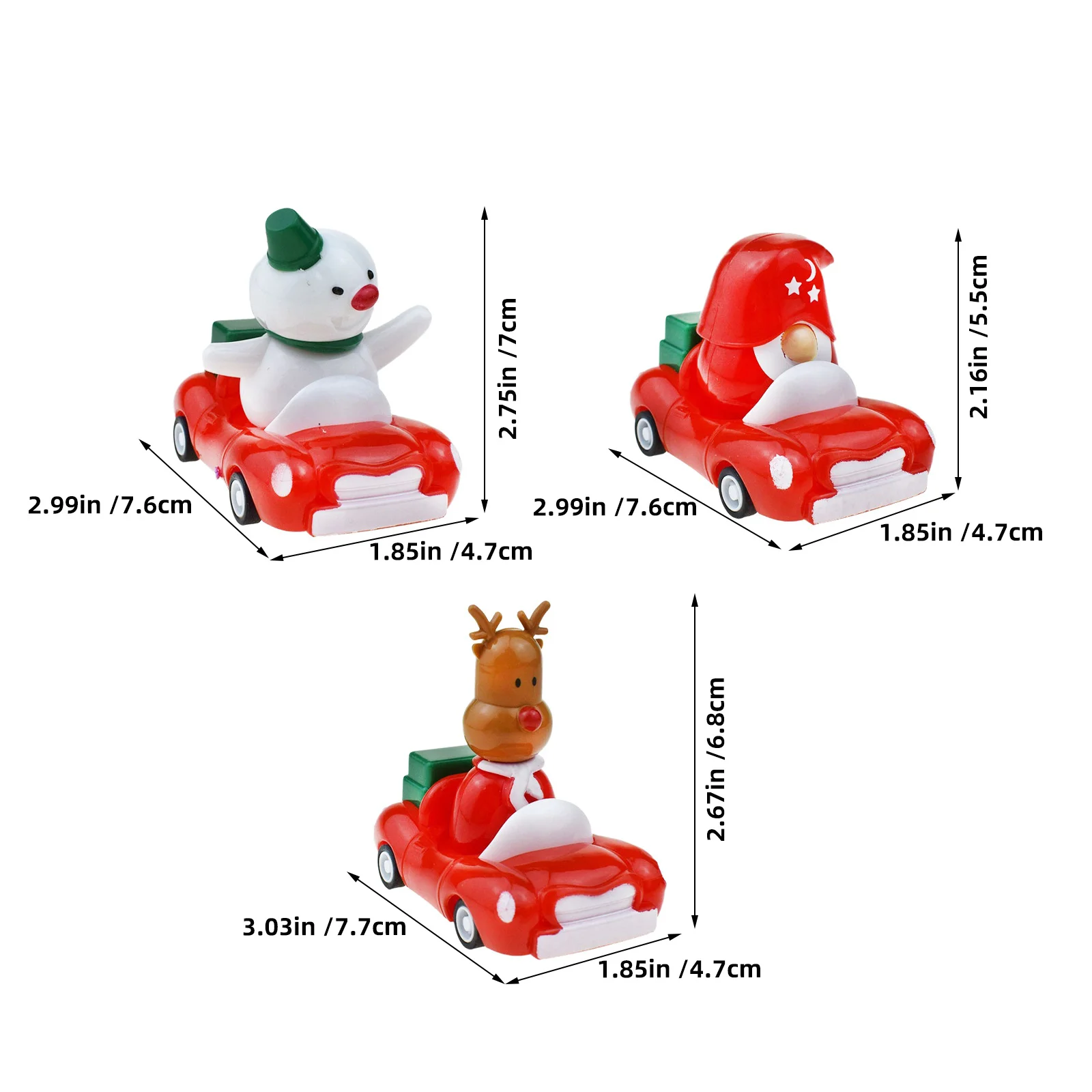 6 قطعة عيد الميلاد الصغيرة التراجع سيارات سانتا كلوز ثلج تصميم الاحتكاك بالطاقة سباق السيارات للبنين عطلة لوازم الحفلات جودي