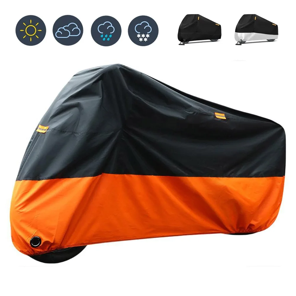 

Motorcycle Cover Waterproof All Weather UV Protective Outdoor Motorbike Scooter Cover Thick 190T Wear-resistant Bicycle Cover