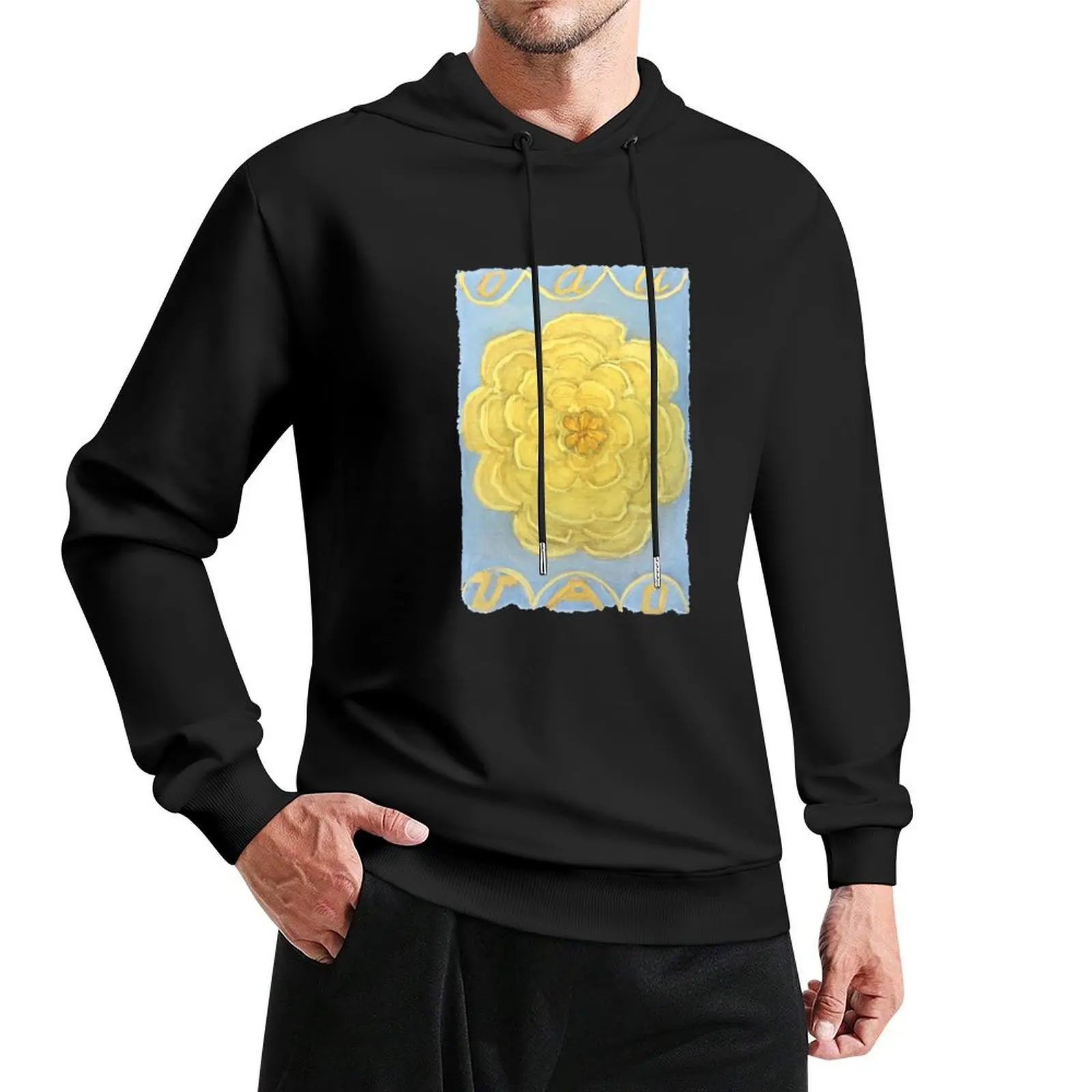 

Hilma af Klint - Primordial Chaos No. 24, painting yellow flower Pullover Hoodie anime clothing graphic t shirts men pullover