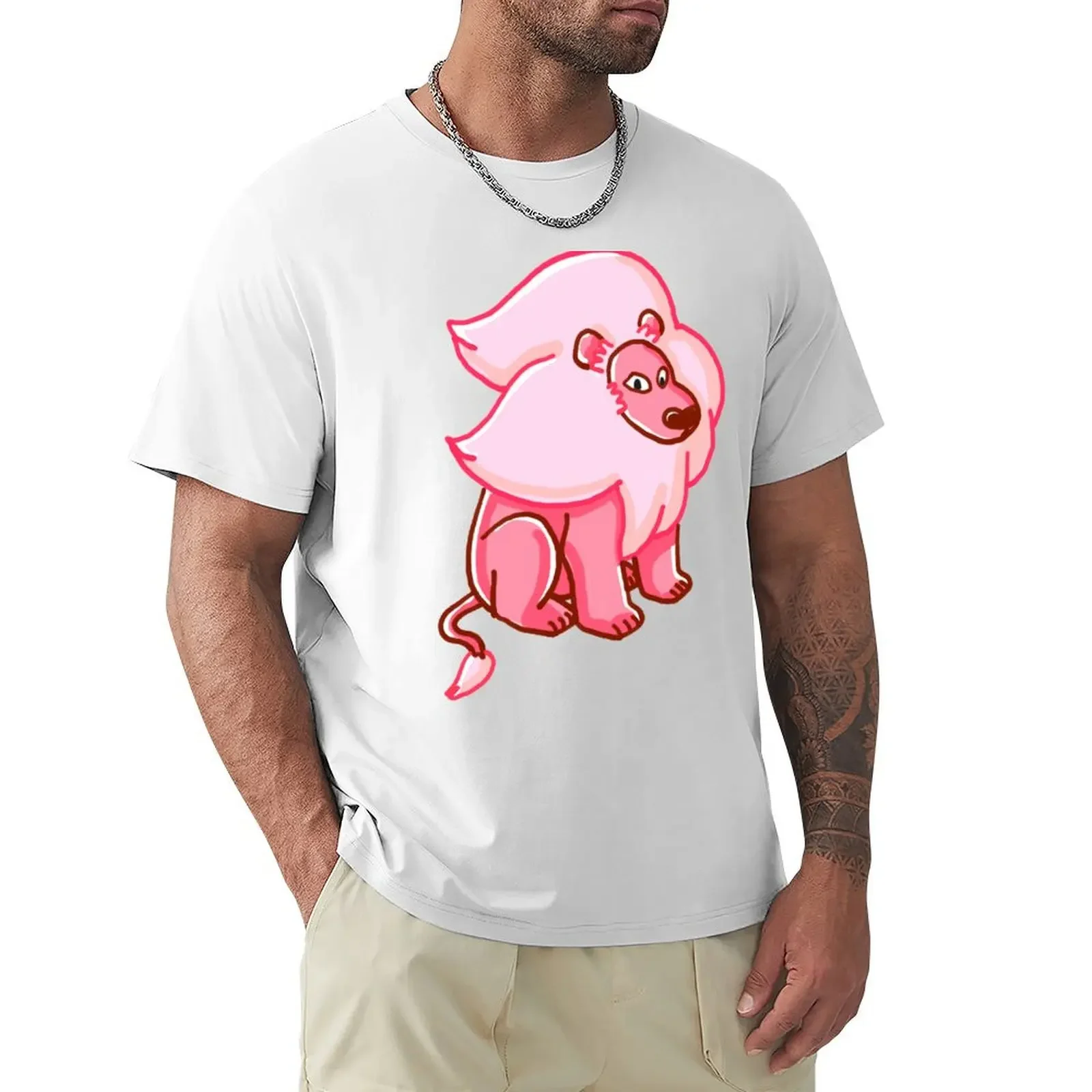 

Lion from Steven Universe with Pink Highlights T-shirt hippie clothes summer tops plain sweat shirts, men