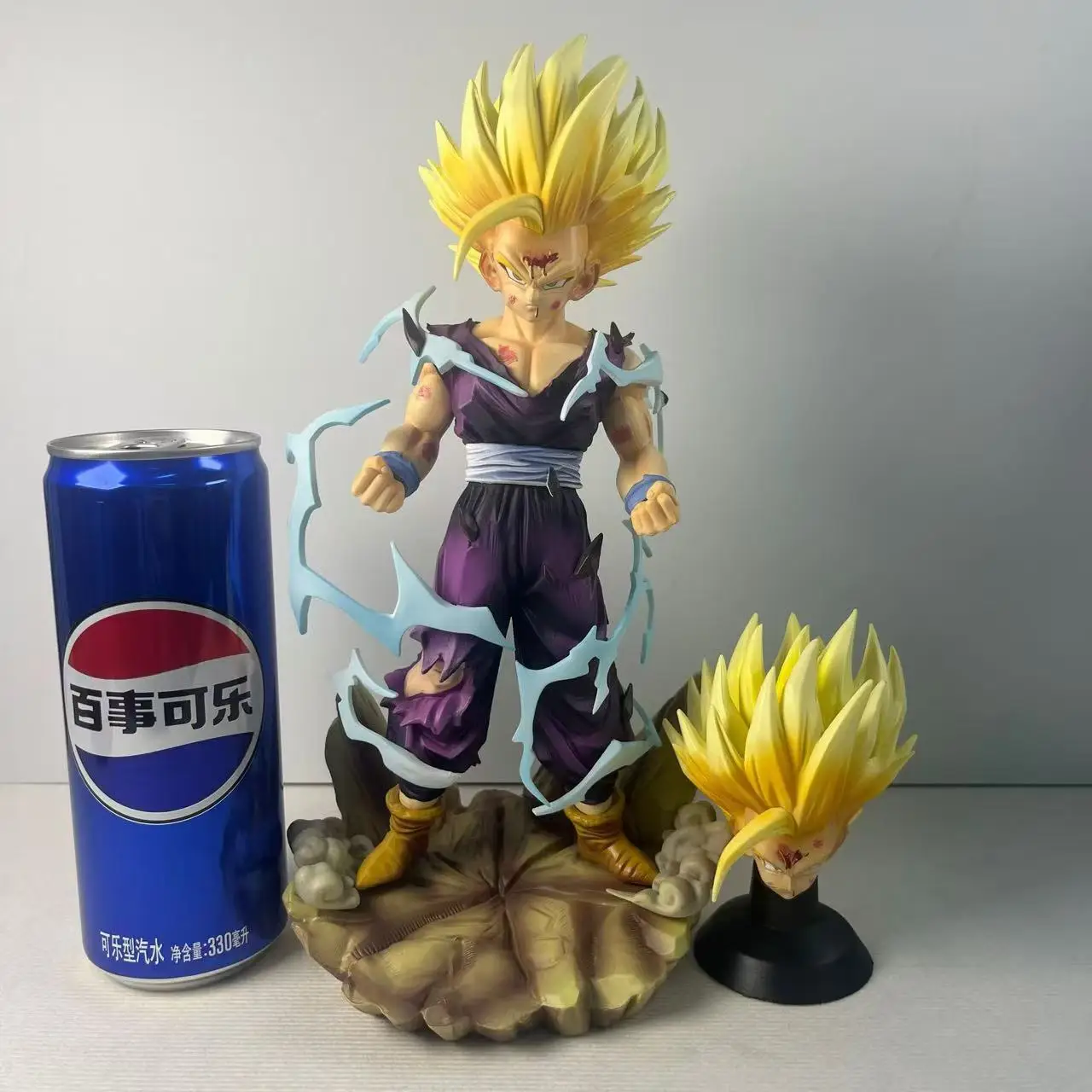 

Фигурка Сон Гохана из Dragon Ball Z, 29 см/11,42 дюйма, со сменными головами, Супер Сайян, ПВХ, коллекционная модель, игрушка, подарок