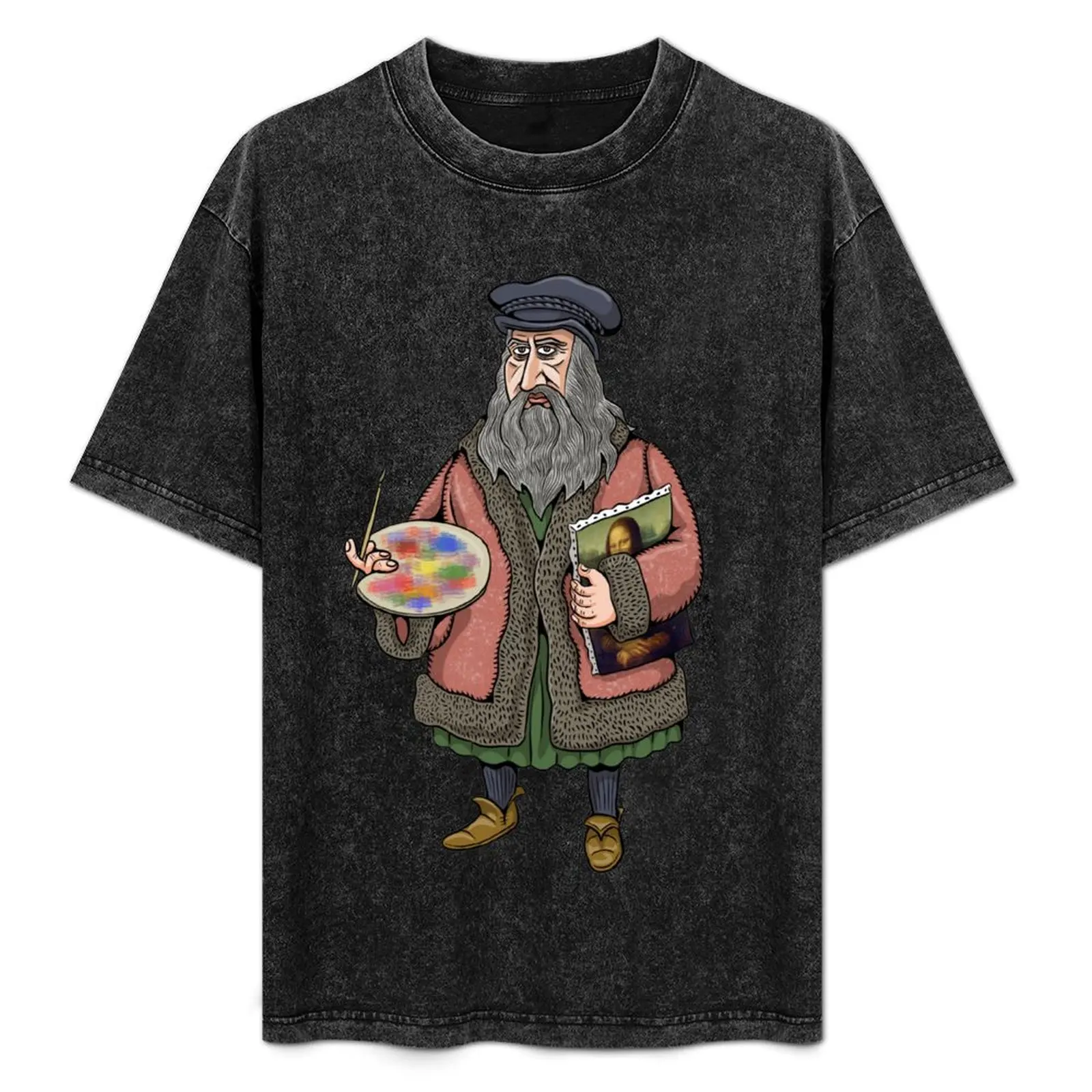 Leonardo da Vinci T-Shirt summer tops graphic tee shirt custom shirt customs workout shirts for men