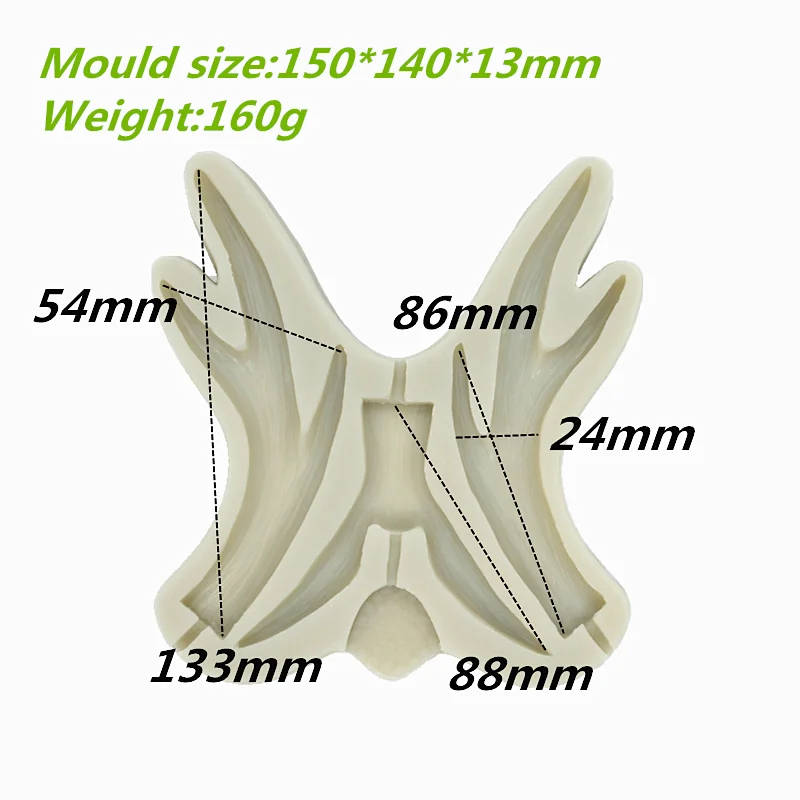 Big Deer Antlers Lace Resin Silicone Mold DIY Cake Chocolate Mousse Dessert Pastry Fondant Moulds Kitchen Baking Decoration Tool