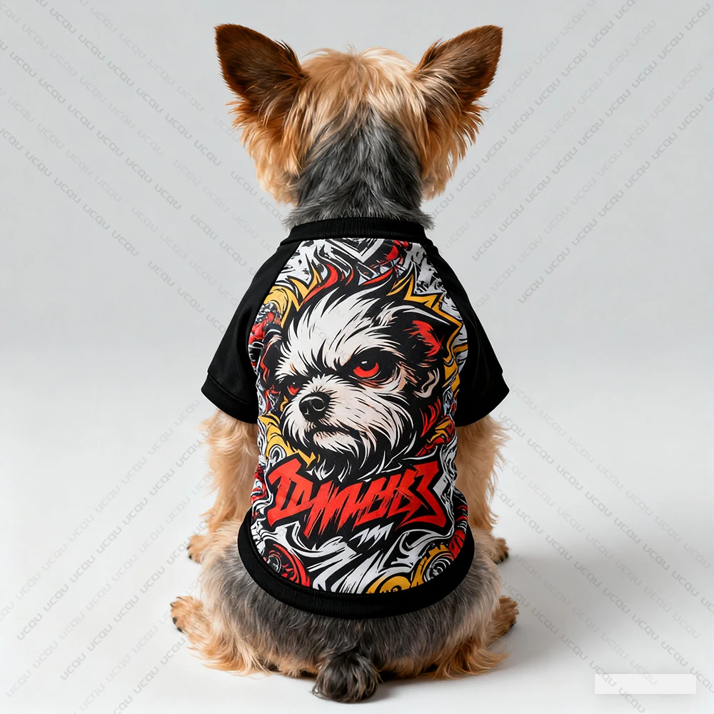 2025 ملابس الخريف للحيوانات الأليفة تي شيرت كلب تصميم رعب طازج ولطيف حصري للحيوانات الأليفة اللطيفة التجفيف السريع وتنفس #1