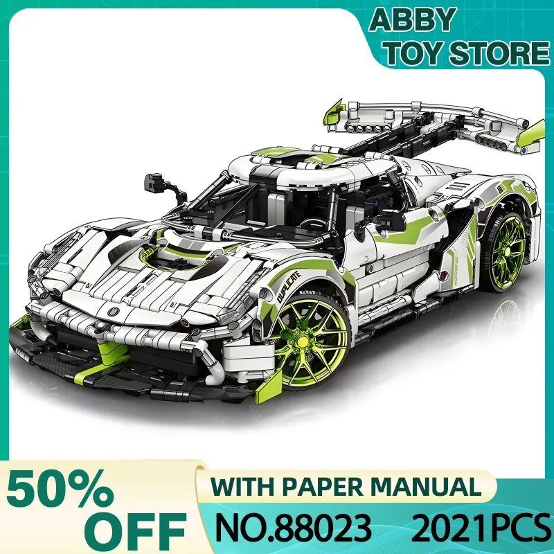 

MOYU 88023 1:10 MOC Technical City Super Speed Car Hypercar Model Building Blocks Bricks Puzzle Toys Christmas Gifts For Kidss