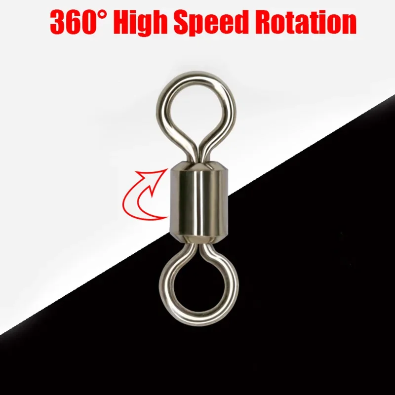 20 Pcs Fishing Swivel ZX Barrel Swivel Stainless Steel Sea Fishing Hooks Connector Rolling Swivel for Sea Fishing Accessories