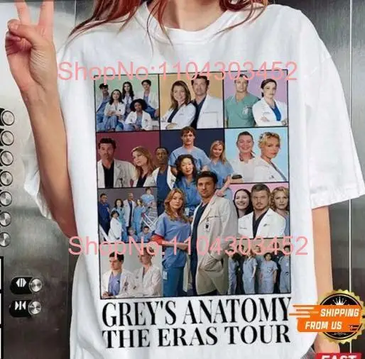 Grey's Anatomy The Eras Tour T Shirt OG TV Series Greys Doctor Meredith Grey Funny Merch long or short sleeves