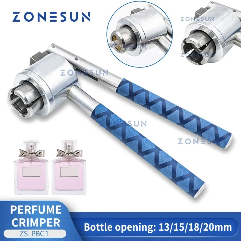 ZONESUN ZS-PBC1 Stainless Steel Portable Crimper Vial Sealer Perfume Bottle Sealing Machine Manual Capper Capping Machine Tools