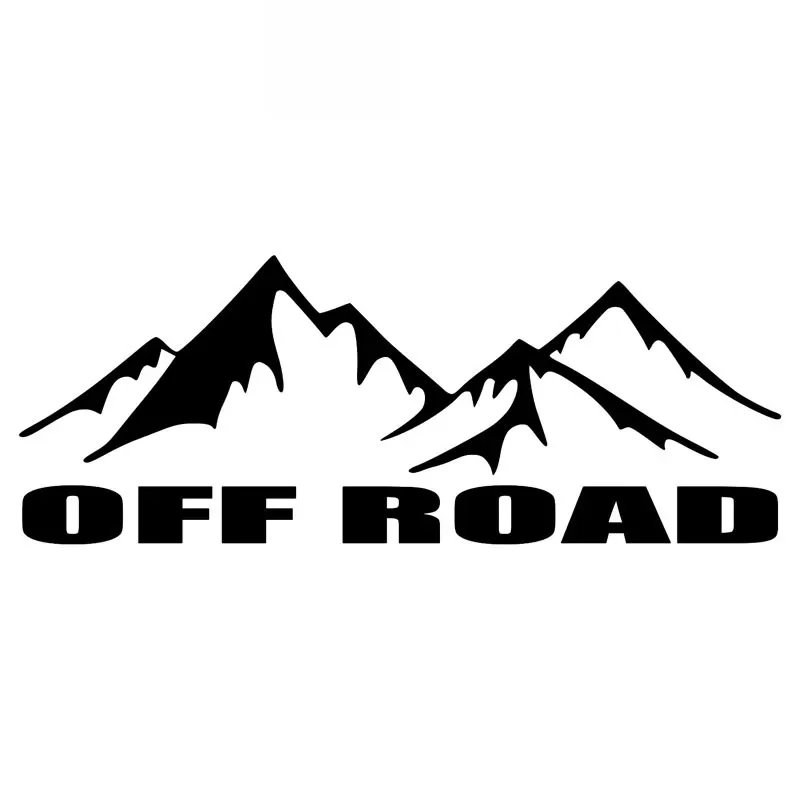 

Car Stickers Mountain Off-road High-quality PVC Car Decoration Stickers Creative Waterproof Cover Scratch Black/white, 19cm*7cm