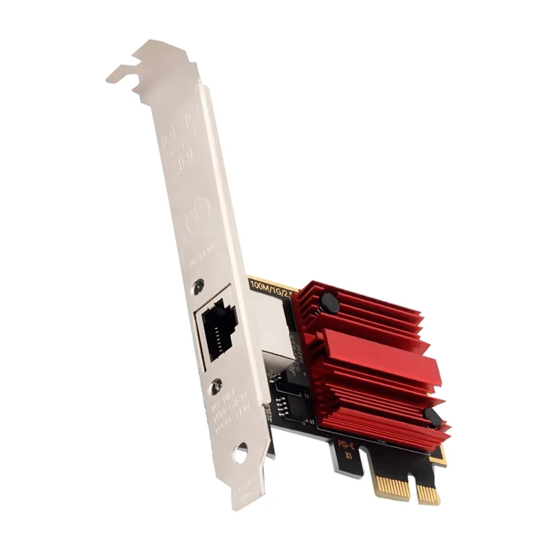 

AK51-2.5G PCIE к RJ45 Сетевая карта RTL8125B Чип 100/1000 Мбит/с 2,5 Гбит/с Ethernet Проводной адаптер контроллера локальной сети для Win7/8/10/11