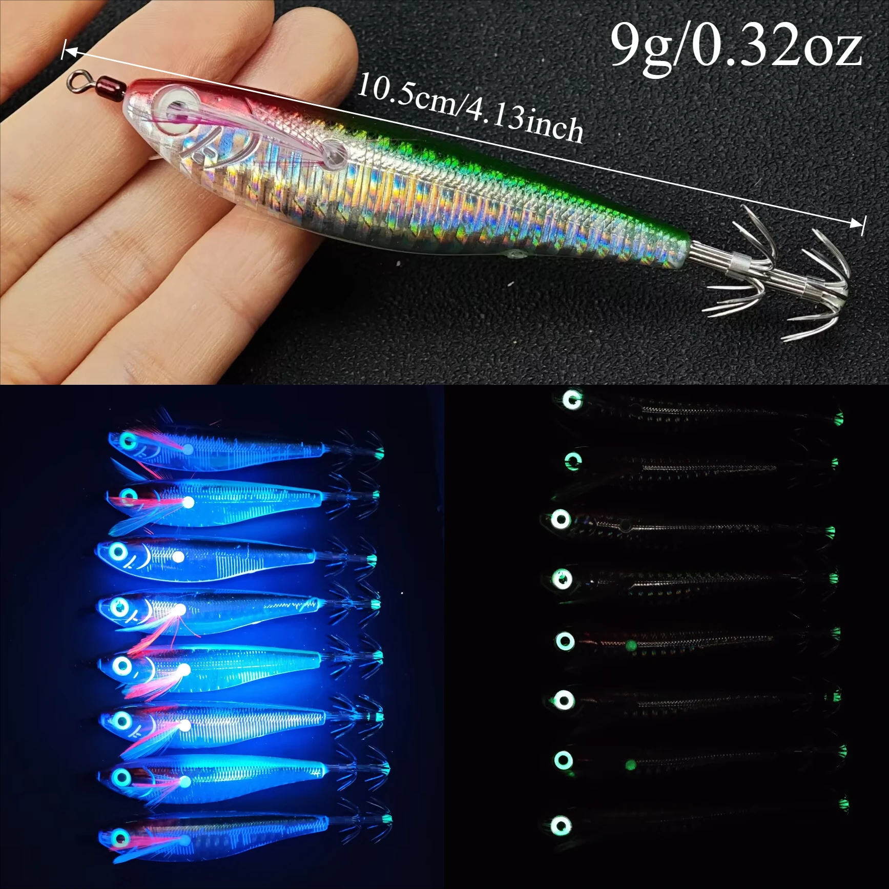 14-teiliges Set 10cm/9g Leucht – Fishing Hook Jig Bewertung und Preis