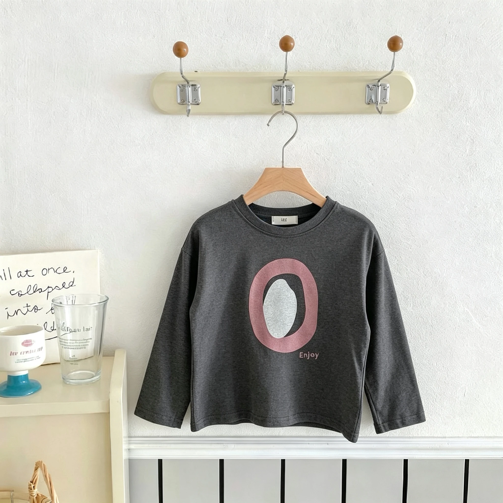 Popular Design Baby Girl Boy Long Sleeve Tees Tops Autumn Clothing Casual Loose Crewneck Pullover Kids Base Shirt Children Wear