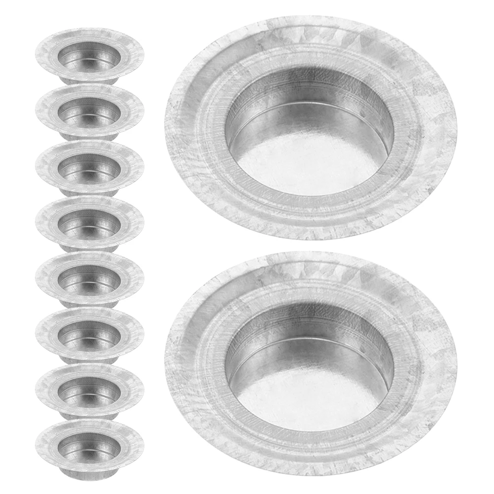 

10Pcs Stainless Steel Jar Lid Insert Holder Metal Replacement for Regular Mouth Jars Indoor Tea Light
