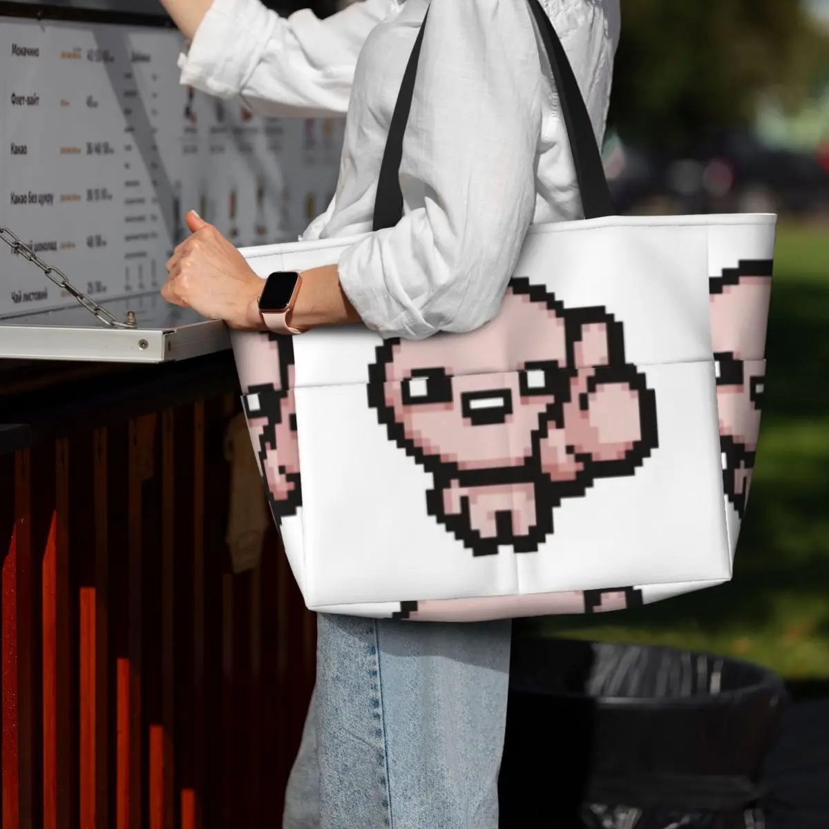 Game The Binding Of Isaac Print Beach Tote Bag Sport Gym Yoga Duffle Large Tote Bag Women Travel Bag Fitness bag