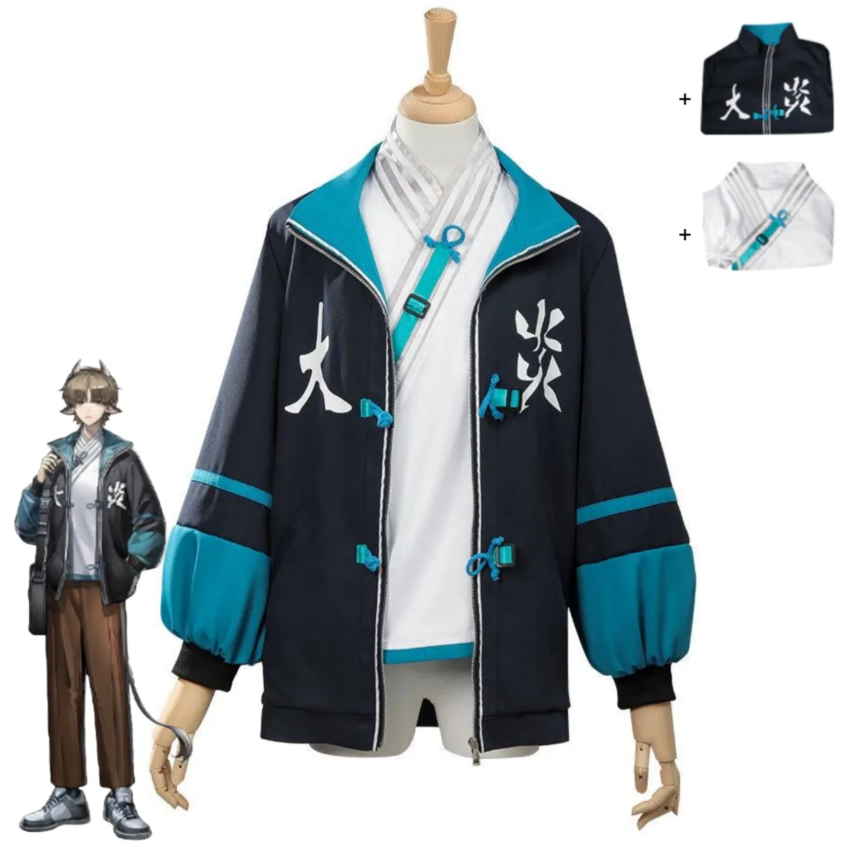 

Аниме игра Arknights Yan косплей костюм повседневное черное пальто в снах топы халат для взрослых мужчин и женщин карнавальный костюм на Хэллоуин