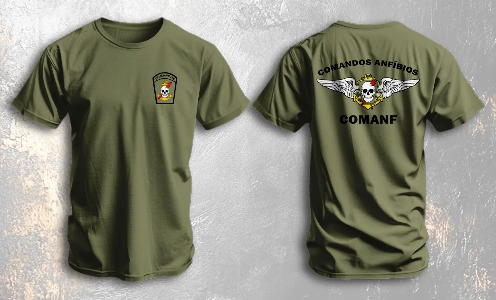 Brazilian Marine Corps Amphibious Commandos COMANF Tonelero Military T-shirt Short Sleeve Casual 100% Cotton Shirt