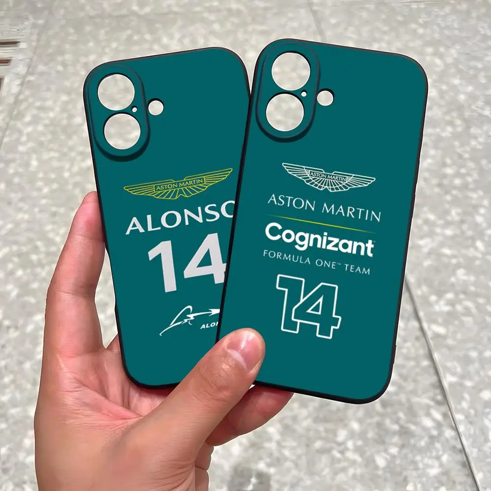Astons m-martins f1 caso de telefone para iphone 17 pro max 15 16 pro 14 plus 13 11 12 xr xxs 7 8 se mais capa traseira
