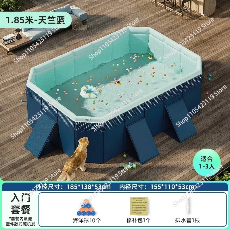 Inflatable swimming pool Installation-free Open and ready-to-use  bath pool Household outdoor large family pool