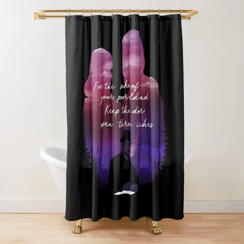 

Father and Daughter Shower Curtain Elegant Bathroom Shower For Bathroom Set Waterproof Shower And Anti-Mold Curtain