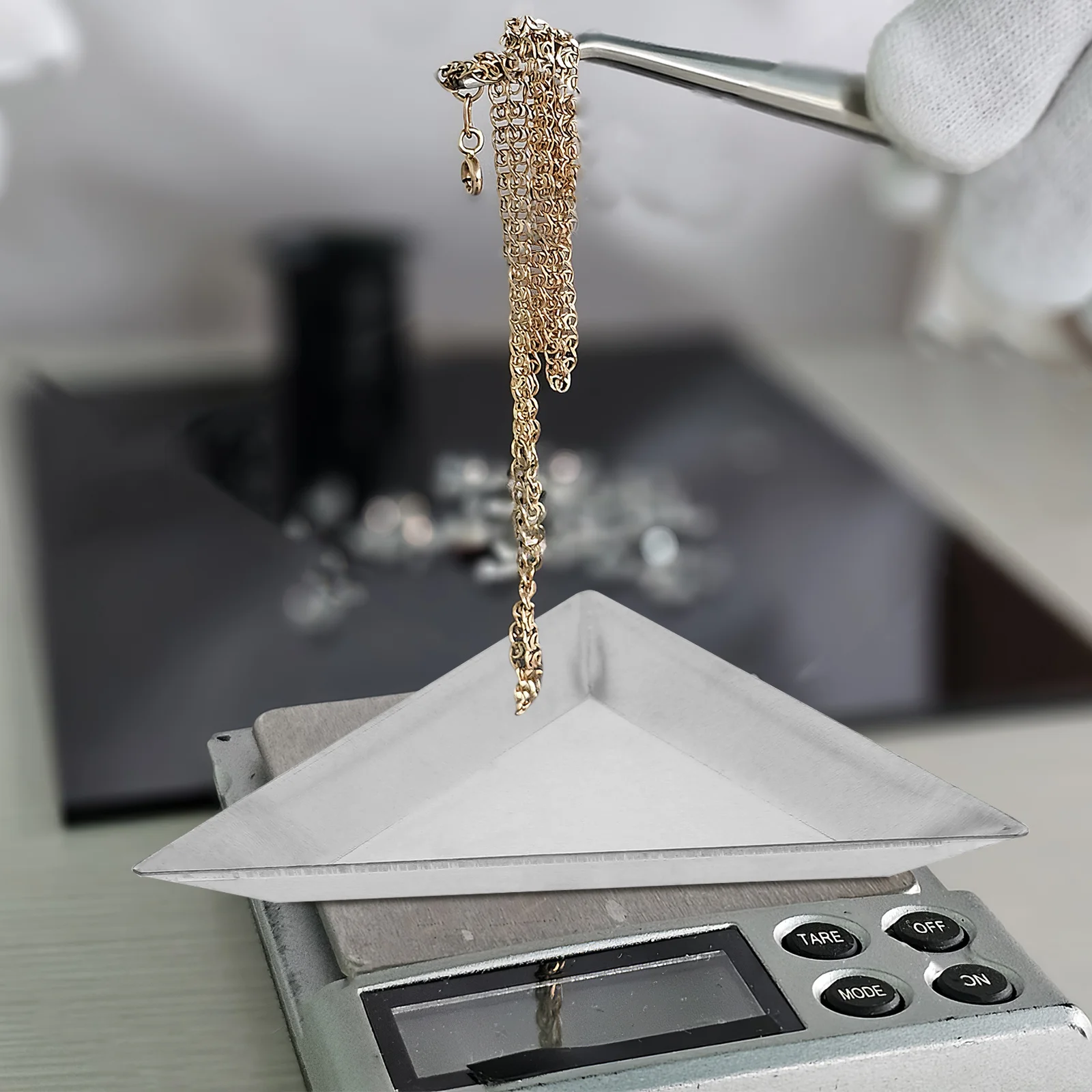 

6pcs Stainless Steel Weighing Dishes Mini Scale Pans For Jewelry Powder Liquid Weigh Boats Small Precision Trays