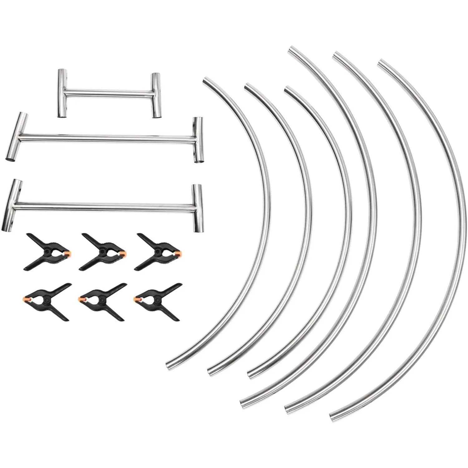 Supporto per posa fotografica per neonato, supporto per servizio fotografico per neonato in acciaio inossidabile con 6 morsetti, stazione di sfondo per servizio fotografico infantile