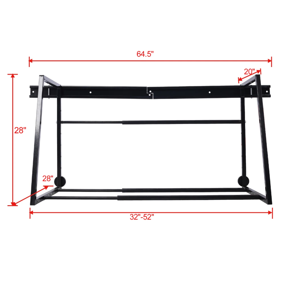 Hoch leistungs verstellbare Garagen wand Mehrreifen-Rack-Lagerung, schwarz