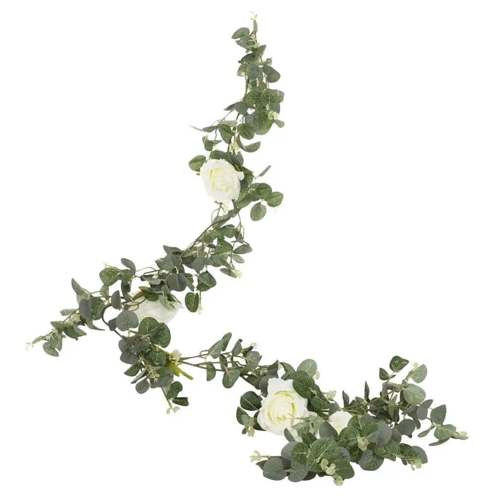 

Artificial Hanging Vine Flower Garland Eucalyptus Silk Wedding Decor Realistic Long Lightweight Balustrade Doorway