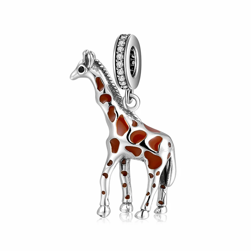 Hot 100% 925 Sterling Silver Enamel Flamingo Little yellow duck Charm Beads Fit Original JIUHAO Charms Bracelets Jewelry Making