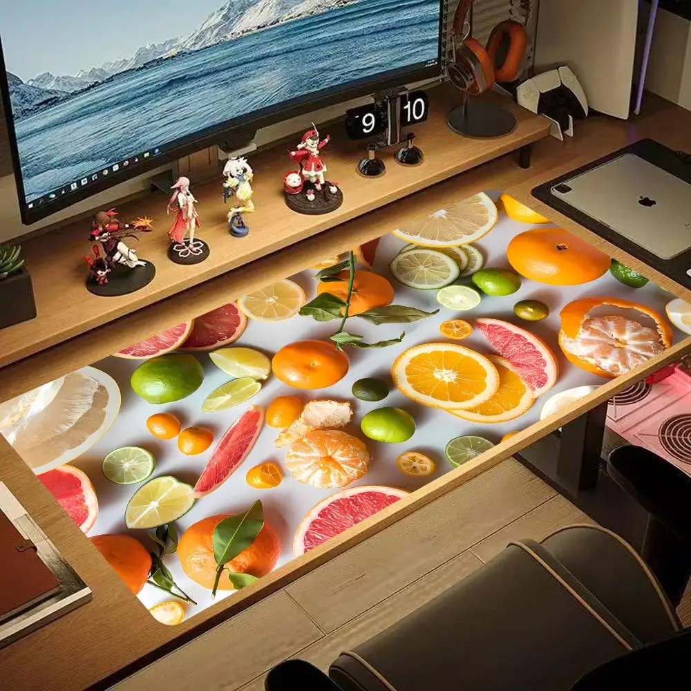 

The Citrus Family Mouse Pad 90x40CM non-slip Gaming Mousepad Gamer E-Sports Mouse Mat Game Mechanical Keyboard XXL Desk Mat