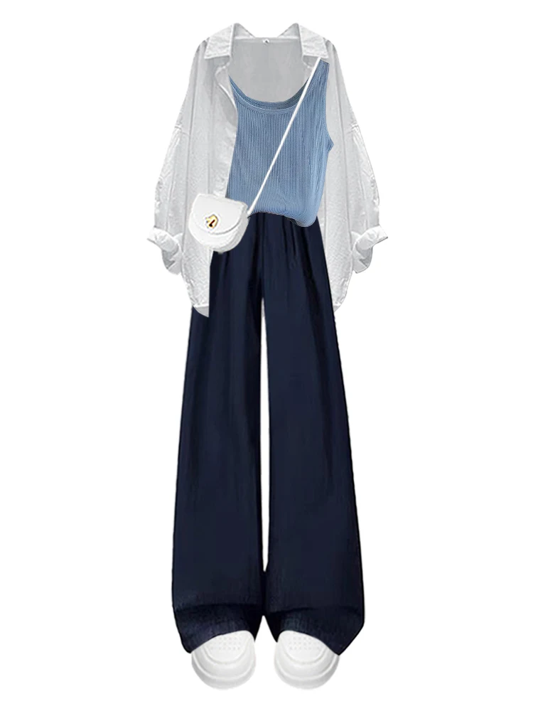 Retro coreano Sle sciolto da donna irt Jaet Denim modello a cuore jeans a gamba larga abbigliamento interno casual autunno Faion Set