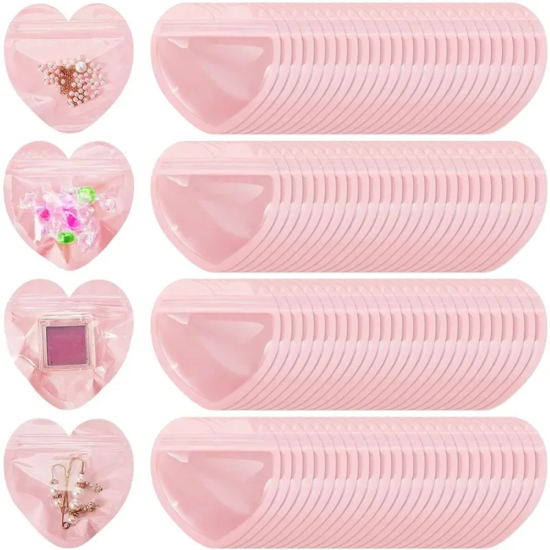 Gift Bags Heart Shaped PVC Jewelry Bag Durable Pouch for Wedding Necklace Gift Packaging Exquisite Bracelet Ramadan Decoration