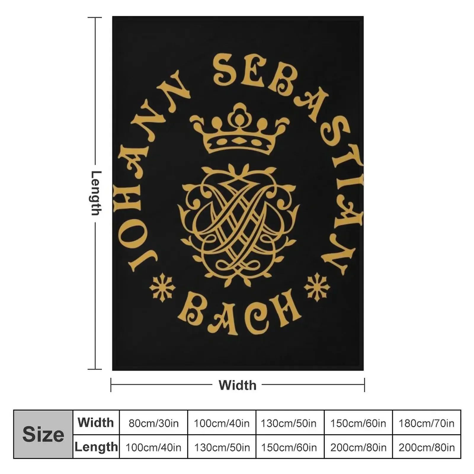 New Johann Sebastian Bach - Monogram - 01 Throw Blanket couch cozy soft plush fuzzy picnic outdoor blanket