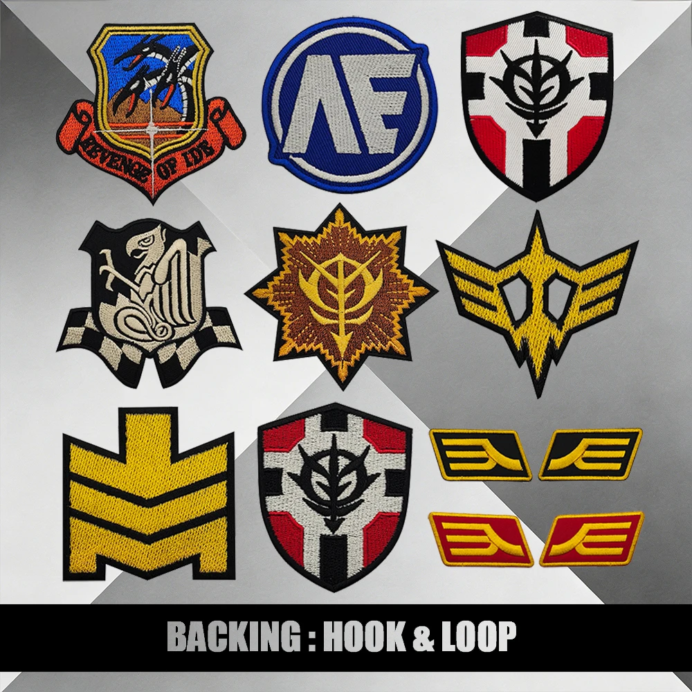 Embroidered Patch Zeon AEUG Earth Federation Tactical Fabric Patch Hook and Loop for Backpack Hat