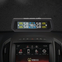 Solar/USB Powered Tire Pressure Monitoring System LCD Display Wireless TPMS Tire Pressure Monitor System for RV Sedan SUV Truck