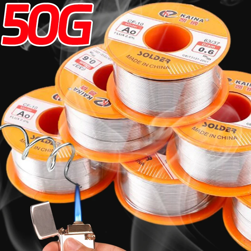 

50g Easy Melt Solder Wires Low Temperature Metal Weld Cored Aluminum Copper Iron Welding Soldering Rod Hardware Accessories