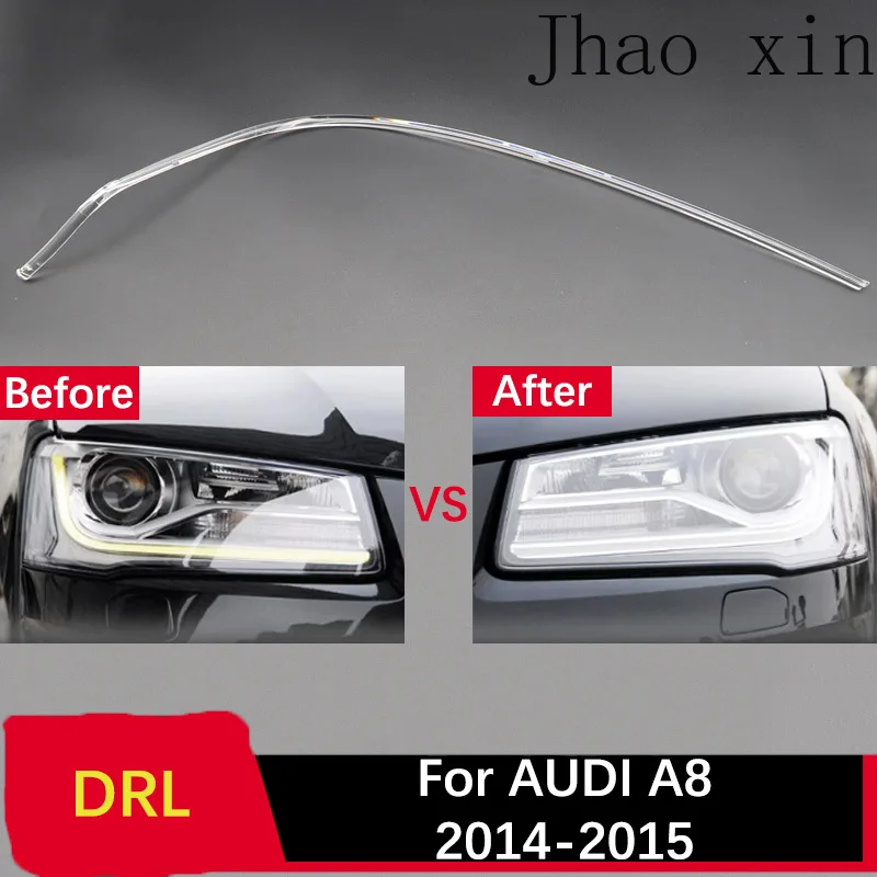 

Car Headlight DRL Light Guide Strip for Audi A8 2014-2015 Ballast Light Source Module Lamp Tube Angel Eye White Light Guide Tube