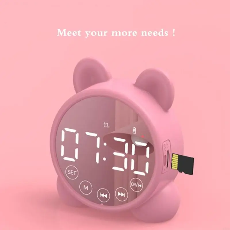 KX4B Kids Kids Bluetooth-совместимый динамик будильник будильник Таймер сна Таймер кровати будильник ЖК-дисплей Digital Display