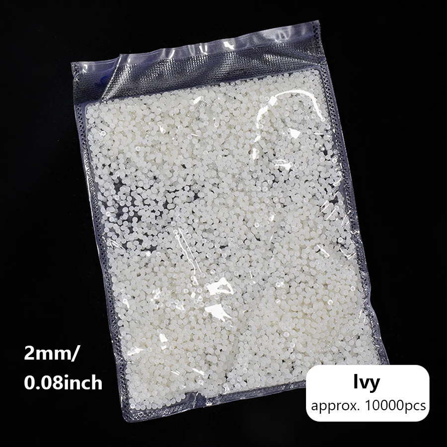 10000 Stück Imitationsperlen, halbrunde lose Perlen für Nagelkunst, Schmuckherstellung und Scrapbooking in den Größen 1,5 mm, 2 mm, 4 mm – Detail 11